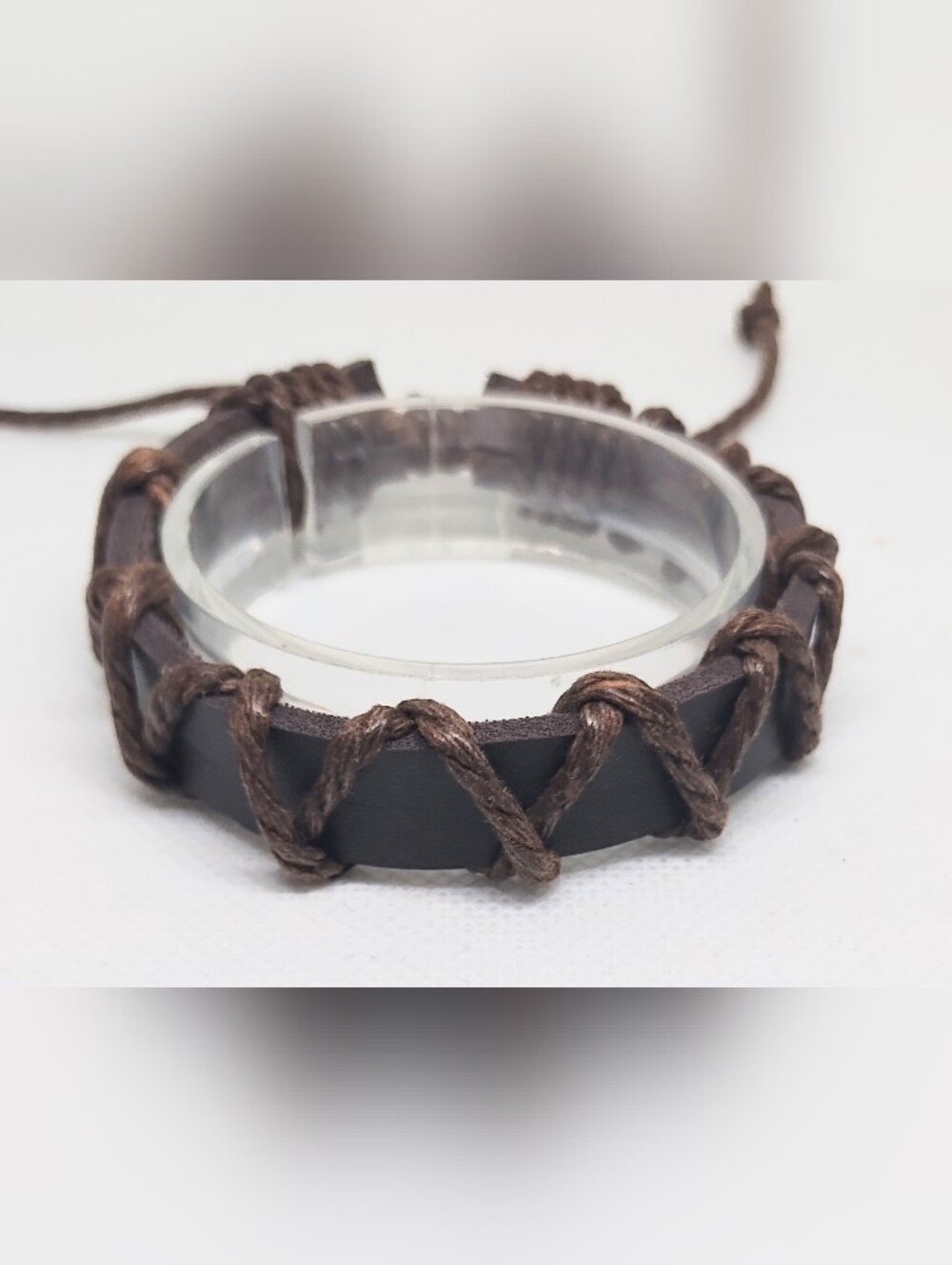Men's Bracelet Leather Braided Brown New Jewelry G16‎